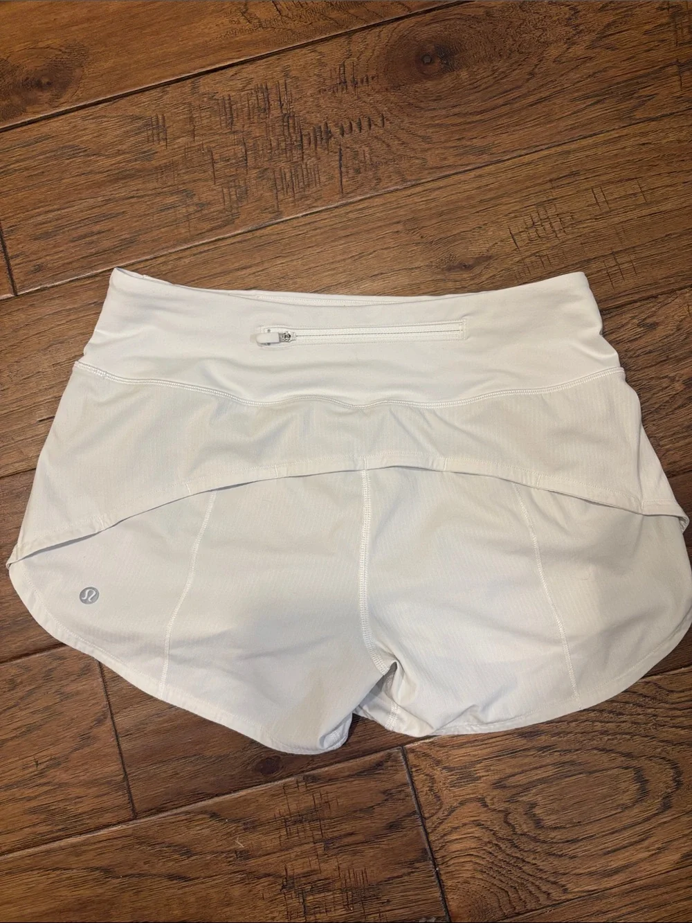 lululemon athletica White Women's Athletic Shorts with Zip Pocket